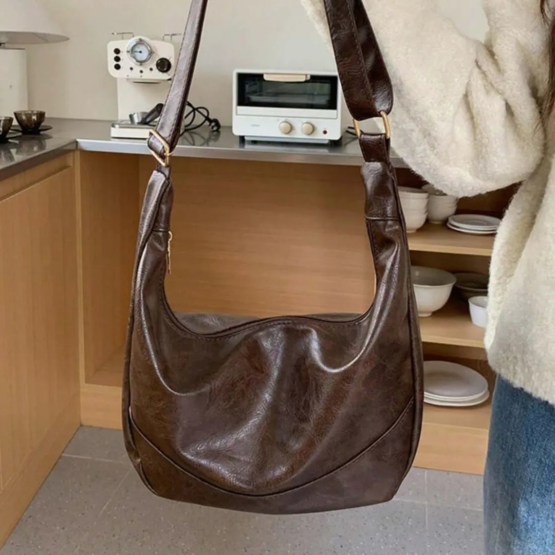 "Mocha" Vintage Shoulder Bag