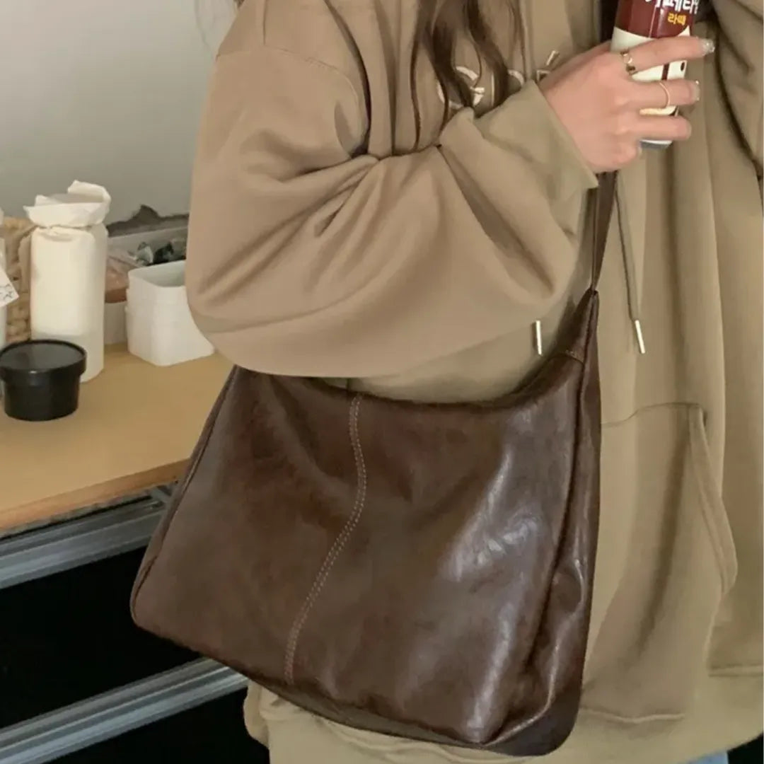 "Mocha" Vintage Shoulder Bag
