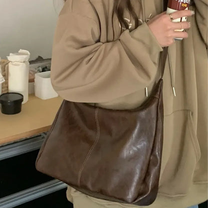 "Mocha" Vintage Shoulder Bag